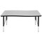 Flash Furniture Rectangle 28 W, 47.5 L, 25.25 H, Chrome, Laminate, Particleboard, Steel, Grey XU-A3048-CON-GY-T-P-GG - alternate 9